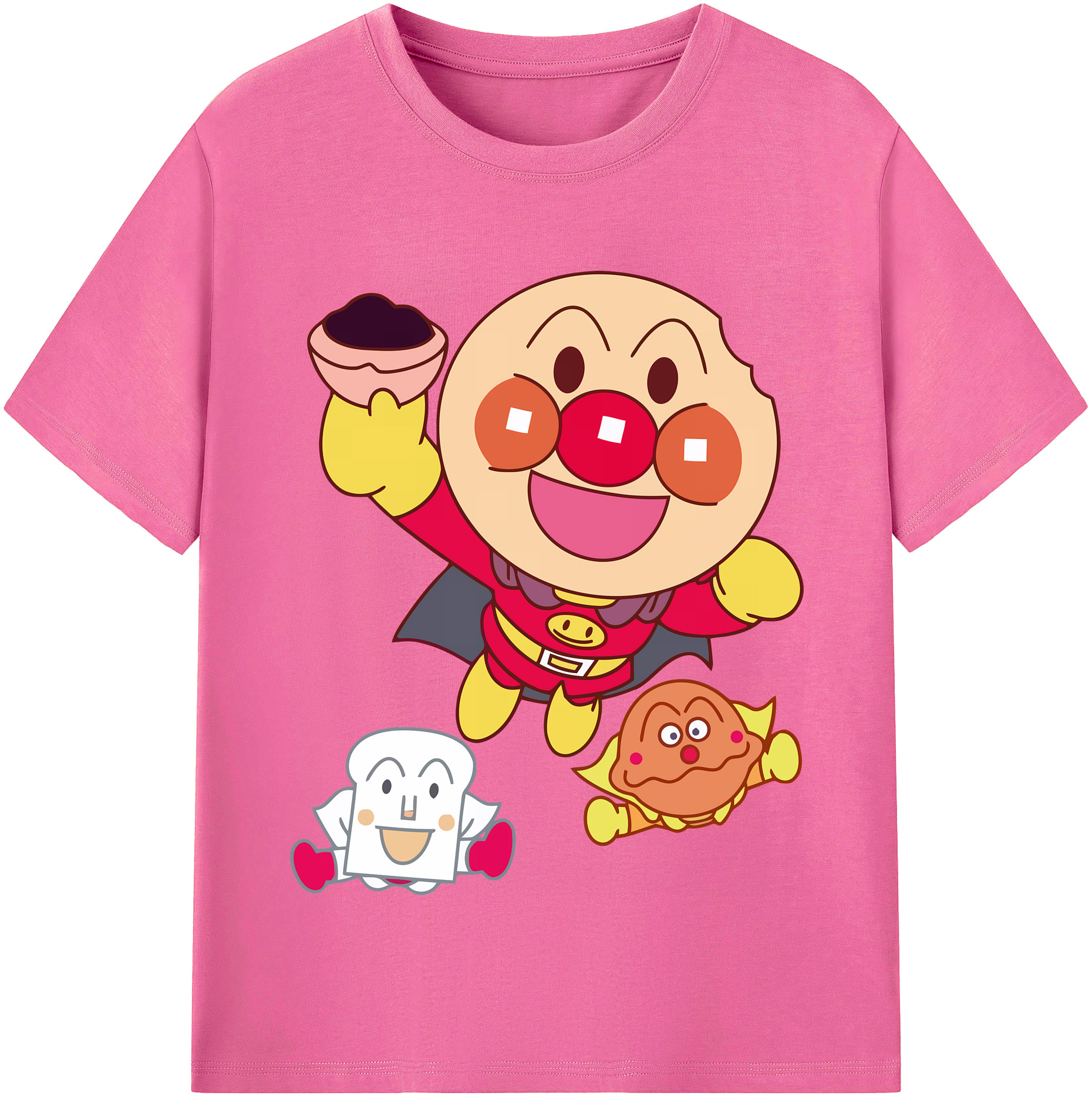 （画像用） アンパンマン Anpanman レディースカジュアルプリントTシャツ（綿100％）